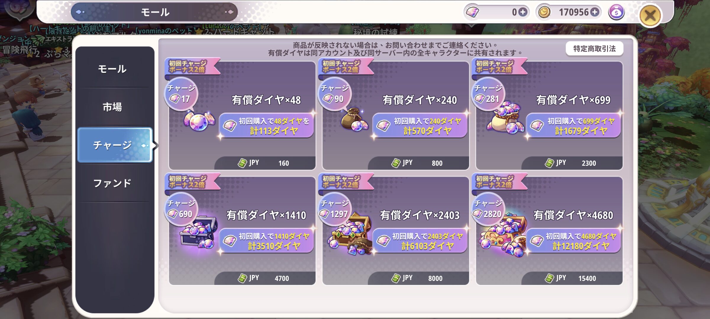課金について